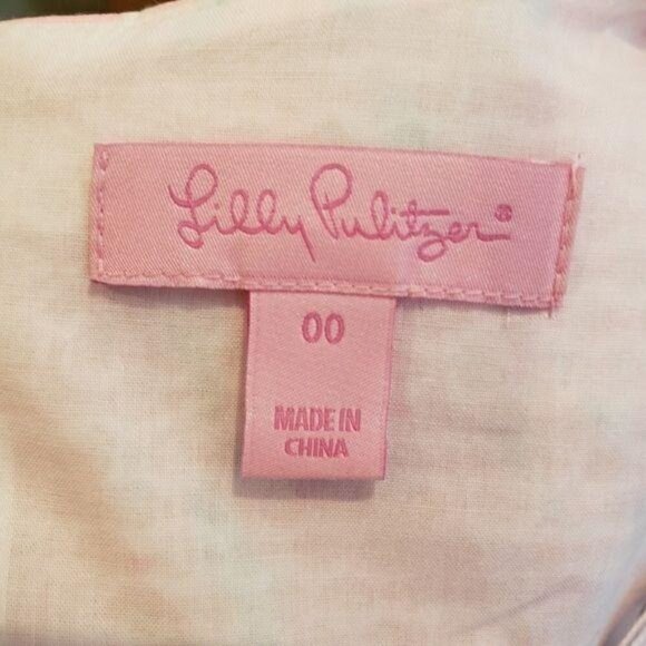 Lilly Pulitzer Tana Sleeveless Sheath Dress Lace Overlay Pink Multi Print Sz 00 - Picture 6 of 8